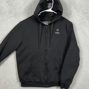 Ororo Jacket Hoodie Heated Men Medium Black Drawstring Sweatshirt EUC NO BATTERY